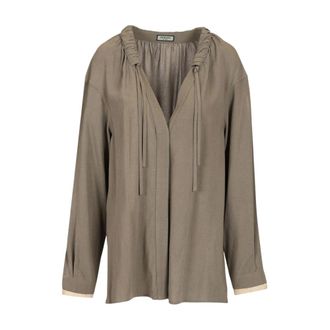 Durazzi Milano Long-sleeved Blouse - female - Durazzi Milano - Blouses - Gray - S - Blouses & Shirts