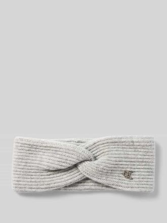 Calvin Klein Stirnband aus Lammwoll-Mix mit Label-Applikation in Hellgrau, Gr&ouml;&szlig;e 1