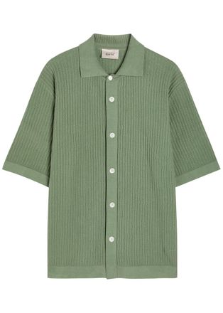 For&eacute;t For&eacute;t Textured-knit Cotton Shirt - Green - XL