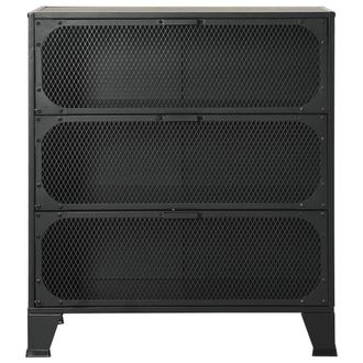Berkfield Home Storage Cabinet Grey 72x36x82 cm Metal & MDF | Size: 72 x 36 x 82 cm