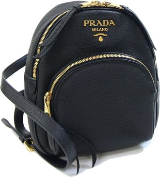 Prada Black Nero Leather Backpack (Pre-Owned)