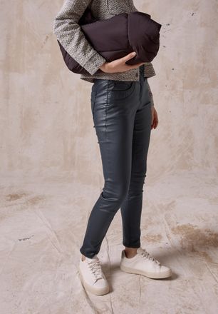 Cecil Lederimitathose CECIL SCARLETT, Damen, Gr. 31, L&auml;nge 30, blau (universal blau), Obermaterial: 76% Viskose, 21% Nylon, 3% Elasthan, unifarben, slim fit