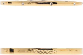Coach Bracciali rigidi con logo inciso (2 pezzi) - Oro
