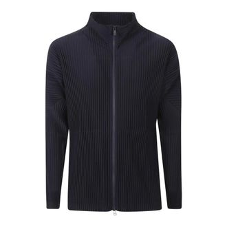 Issey Miyake Cardigans, male, Blue, XL, Zipup Cardigan