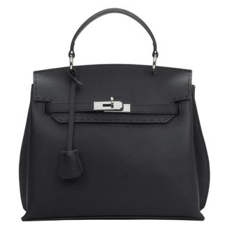 Estro & Luminara Handbags, female, Black, Size: ONE SIZE Classic Satchel Bag