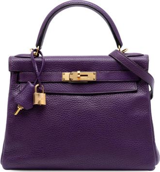 Herm&egrave;s Pre-owned Hermes Taurillon Clemence Kelly II Retourne 28 Ladies CJVBGK5BLTIXJLSP