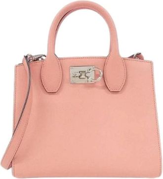 Ferragamo Pre-owned Handbags, female, Pink, Size: ONE SIZE Pre-owned Leather Handbag