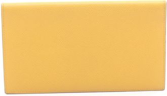 Herm&egrave;s Sun Yellow Epsom Leather Long Wallet (Bi-Fold) (Pre-Owned)