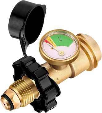 OEM Control De Nivel De Gas Propano - Fabricado En Lat&oacute;n Macizo - Compatible Con Tanques Pol Lp Y Mangueras Reguladoras Qcc1 - F&aacute;cil De Instalar