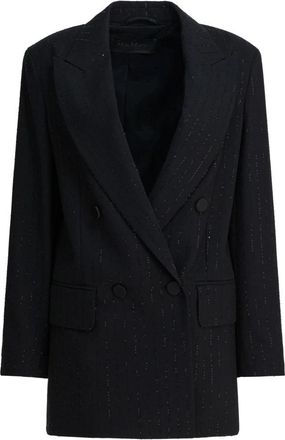 Max Mara Pianoforte Jasje - Dames - Blazers - Zwart - 2XS - Wol - Jassen