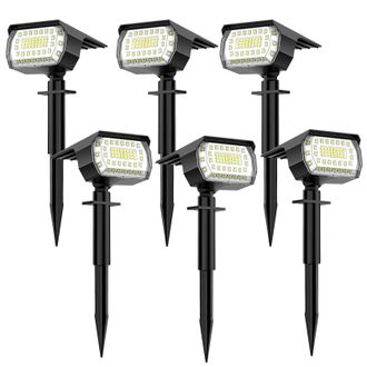 OEM Conjunto De Varios Focos Solares, 57 Led Blancos Fr&iacute;os, Resistentes Al Agua Ip65, Para Jard&iacute;n, Entrada De Veh&iacute;culos Y C&eacute;sped