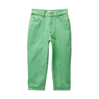 Versace Capri Jeans - Dames - Cropped Jeans - Groen - W27 - Katoen - Jeans
