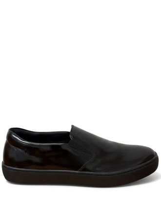 Tod's elasticated-detail loafers - men - Calf Leather/Calf Leather/Rubber - 7.5 - Black