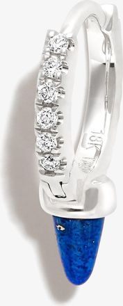 Maria Tash 18K White Gold Spike Eternity Lapis Diamond Hoop Earring - Womens - 18kt White Gold/Lapis Lazuli