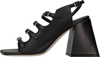 Vic Mati&eacute; 1G3850D Sandalen - Dames - Sandalen met hakken - Zwart - 39 EU - Leer - Schoenen