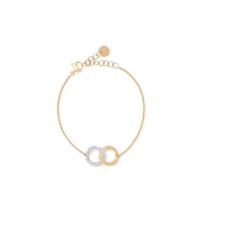 Marco Bicego Jaipur Collection 18K Yellow and White Gold Diamond Round Link Bracelet - BB1803 B YW Q6