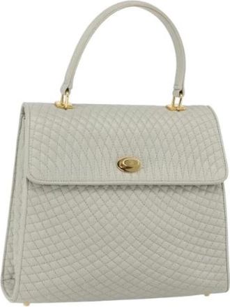 Bally Pre-owned Handbag - Dames - Vintage Handtas - Beige - ONE Size - Leer - Vintage