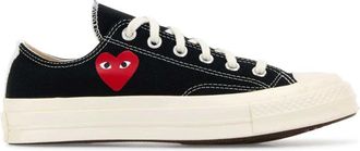 Comme Des Gar&ccedil;ons Single Heart Chuck 70 Sneakers - Dames - Sneakers - Zwart - 41 EU - Katoen - Schoenen