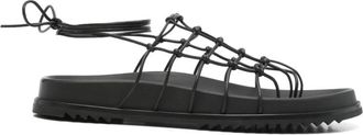 Rick Owens Hollywood Web Granola Sandaal - Dames - Sandalen - Zwart - 36 EU - Leer - Schoenen