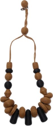 Max Mara Collana Soraia con perline - Marrone