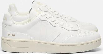 Veja Mens VEJA V-90 OT Leather Mens Trainers - Extra White - Size: 11