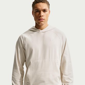 Nike Mens Primary NanoKnit Dri-FIT UV Protection Pullover Performance Hoodie in Brown | II1304-104