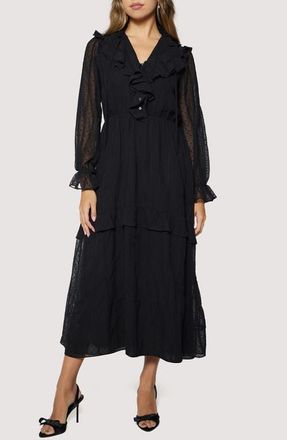 Lost + Wander Poetic Essence Long Sleeve Maxi Dress in Black at Nordstrom, Size X-Small