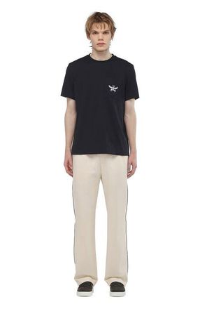 MCM Essential Logo Pocket T-Shirt in Organic Cotton in Dark Navy at Nordstrom, Size Medium