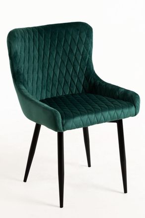 Regalos Miguel Silla en color verde de estilo boho en terciopelo