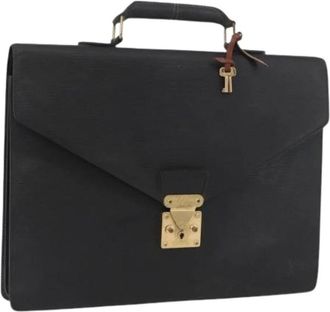 Louis Vuitton Pre-owned Handbags, female, Black, Size: ONE SIZE Pre-owned Epi Leather Briefcase