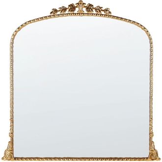 Beliani Specchio decorativo da parete stile glamour appeso 71 x 71 cm Oro Livry