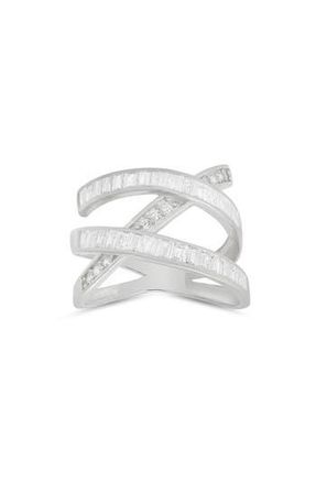 Queen Jewels Cubic Zirconia Highway Statement Ring in Silver at Nordstrom Rack, Size 10