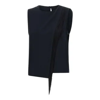 Kaos Sleeveless Tops, female, Black, Size: S Crepe Top