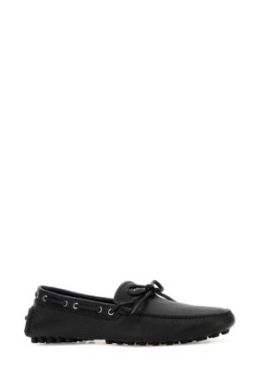 Prada Mens Black Leather Loafers Nero Mocassini