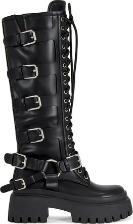Azalea Wang Saxen Flatform Boot in Black at Nordstrom, Size 7.5