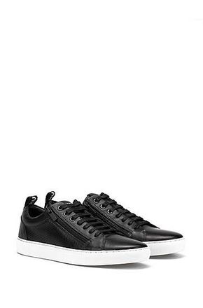 HUGO BOSS Lowtop Sneakers aus Leder mit zwei Rei&szlig;verschl&uuml;ssen