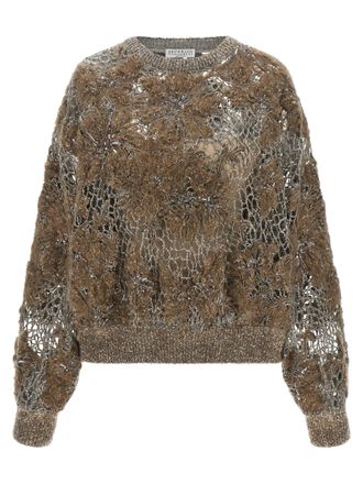 Brunello Cucinelli Beige Wool Womens Cardigan