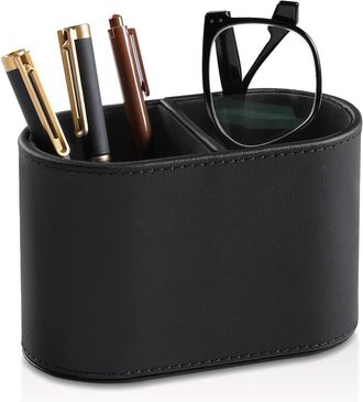 OEM Portal&aacute;pices De Escritorio De Piel Sint&eacute;tica, Caja De Almacenamiento Para Mando A Distancia Peque&ntilde;o, Organizador De Escritorio Multifuncional, Adecuad
