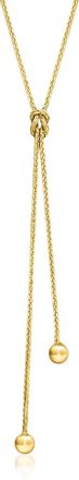 RS Pure by Ross-Simons Italian 14kt Yellow Gold Lariat Knot Necklace