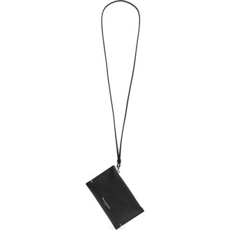 Maison Margiela Small MM4 Leather Pouch in Black/Black/Black at Nordstrom