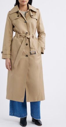 London Fog Cotton Blend Trench Coat in British Khaki at Nordstrom, Size X-Large