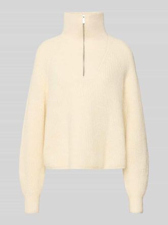 OPUS Regular Fit Pullover mit Woll-Alpaka-Anteil Modell Poy in Ecru, Gr&ouml;&szlig;e 36