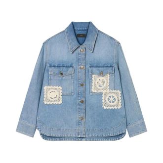 Alanui Denim Shirts, female, Blue, Size: S Islands Diary Denim Overshirt