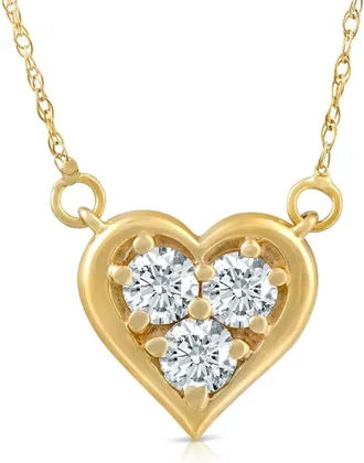 Pompeii3 1/2Ct Diamond Heart Pendant 14k White Yellow or Rose Gold Lab Grown Necklace