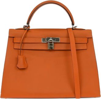 Herm&egrave;s 2004 32 Kelly Sellier leather tote bag - women - Calf Leather - One Size - Orange