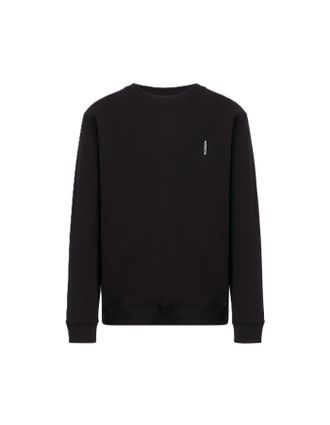 Dondup Classic Black Crewneck Sweatshirt with Subtle Logo Detail