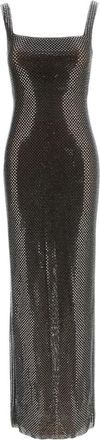 Self Portrait Rhinestone Embellished Square Neck Maxi Dress