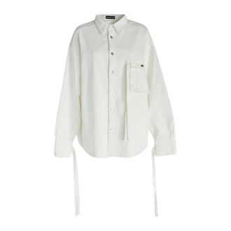 ADĀMO Andrea Adamo Shirts, female, White, Size: L Long Sleeve Shirt