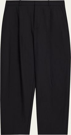 Jacquemus Mens Aero Pleated Wide-Leg Pants