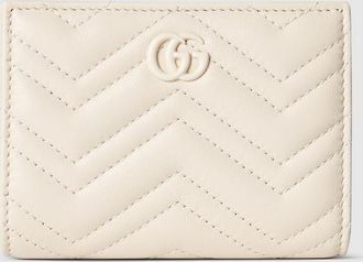 Gucci GG Marmont Wallet, White, Leather